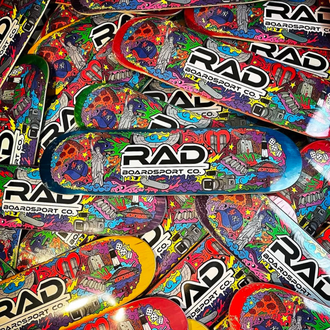 RAD LONG ISLAND NEW YORK SKATEBOARD DECK